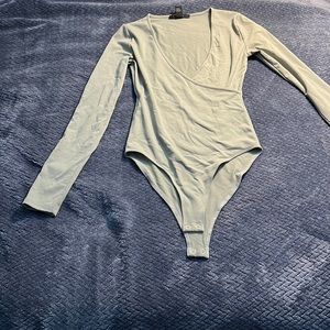 Forever 21 light green bodysuit/ casual top